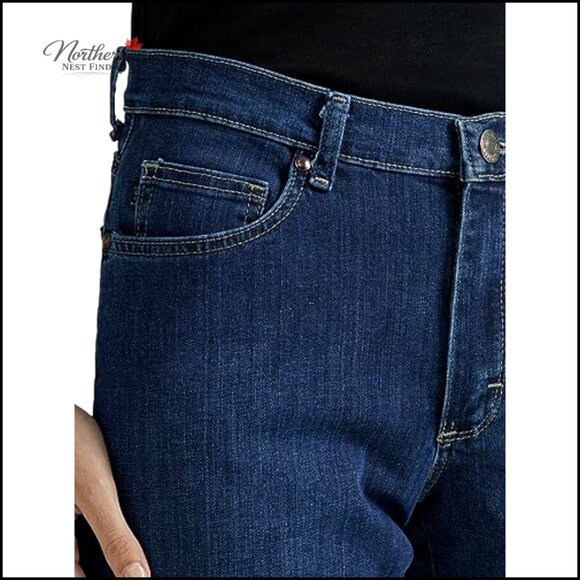 Relaxed Fit Straight Leg Jeans Mid Rise Comfort - Picture 5 of 7